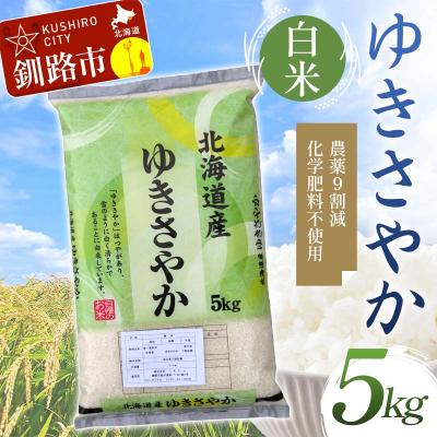 ふるさと納税 釧路市 農薬9割減・化学肥料不使用ゆきさやか 5kg 白米 北海道産 米 コメ F4F-7591