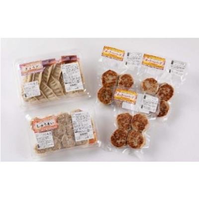 ふるさと納税 花巻市 カスイ　岩手四元豚3種詰合せ 餃子・焼売・ハンバーグ 化学調味料不使用 |  | 01