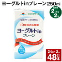 【ふるさと納税】【定期便】【2ヶ月毎2回】ヨーグルトinプレーン 250ml 計48本（24本×2回） ヨーグルト飲料 乳酸菌 ドリンク 飲み物 飲料 常温保存 国産 熊本県産 熊本県 菊池市 送料無料