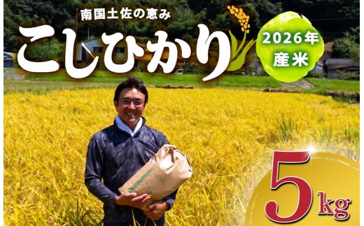 2026年 コシヒカリ 5Kg 産地直送 高知県産 白米 精米 こしひかり 米 常温 配送 ブランド米 国産 はくまい 白 玄米 米 こめ おこめ 早場米 産地 直送 にんき ブランド 人気 おすすめ 魚 と 米 肉 と 米 天然 恵み 心 一人暮らし 家族用 家族向け 送料無料 送料 高知県 須崎市 SI002