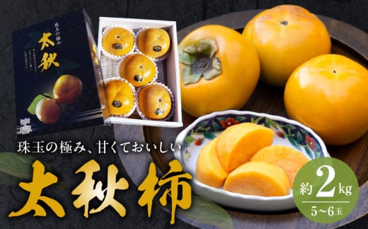 85-2　えのしまファーム　【贈答用】太秋柿　約２ｋｇ(5～６玉)　