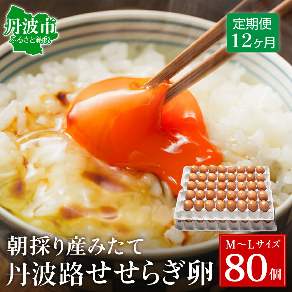 【ふるさと納税】【12ヶ月定期便】「村上さん家のせせらぎ卵」75個＋5個破卵補償 (計80個） 極上たまご 卵 玉子 鶏卵 新鮮 朝採れ 平飼い 自然豊か 毎月お届け 定期便 産地直送 お取り寄せ 兵庫県 丹波市