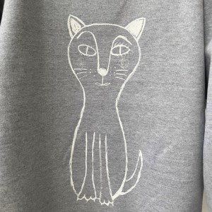 CAT SWEATSHIRT【Sサイズ／GRAY】