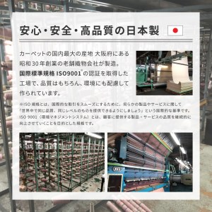 日本製 平織 カーペット アイボリー 1枚 江戸間10帖 約352×440cm 600089190型 [3849]