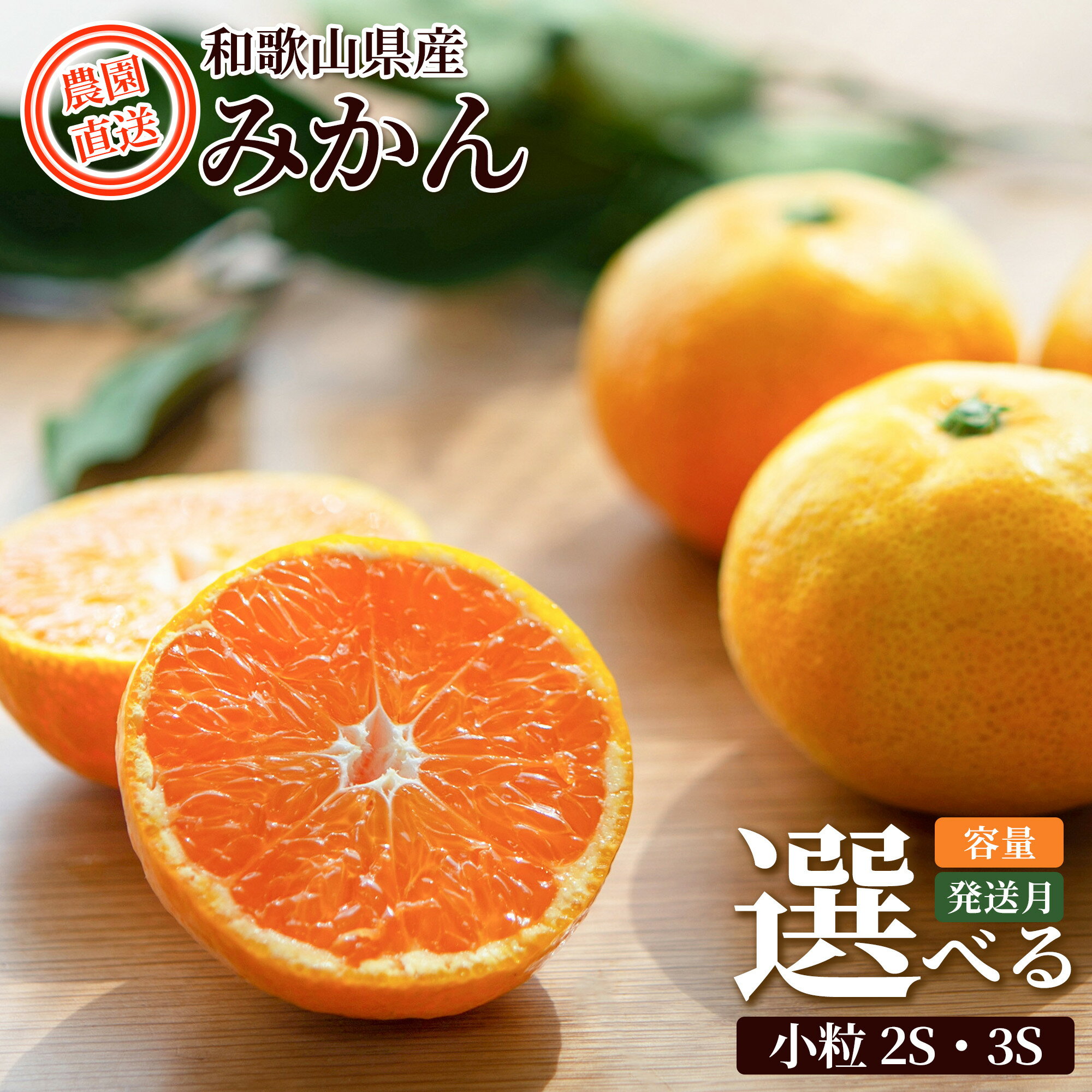 【ふるさと納税】【選べる種別・内容量・配送時期】みかん 約5kg～10kg 小粒2S・3S混合 《ご家庭用》 和歌山県産 農園直送 まごころ産直みかん 【北海道・沖縄県・一部離島 配送不可】 ちょっと訳あり 希少 小粒みかん SSサイズ 小玉 わけあり 訳アリ
