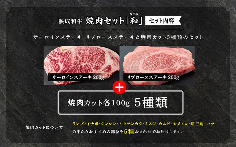 〈黒毛和牛〉熟成和牛　焼肉セット 和 (なごみ) 【有限会社エム牧場】