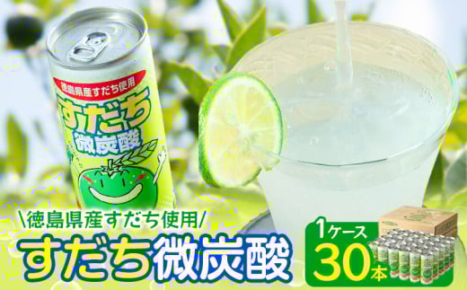 すだち微炭酸 30本 JA徳島市農産工場《90日以内に出荷予定(土日祝除く)》│ スダチ すだち 飲み物 飲料 ジュース 徳島 とくしま ご当地ジュース 箱でお届け 徳島県 佐那河内村