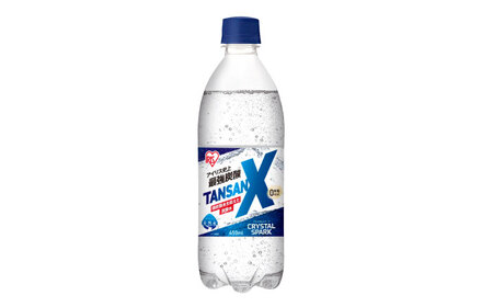 【全12回定期便】 アイリス史上最強炭酸！TANSAN X 炭酸水 450ml×24本×12回 / 炭酸水 強炭酸 ソーダ 炭酸 ペットボトル / 佐賀県 / アイリスオーヤマ株式会社[41ACAA1