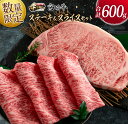 【ふるさと納税】数量限定 宮崎牛 ステーキ スライス セット 合計600g 肉 牛 牛肉 ロース 黒毛和牛 国産 おかず 食品 焼肉 送料無料