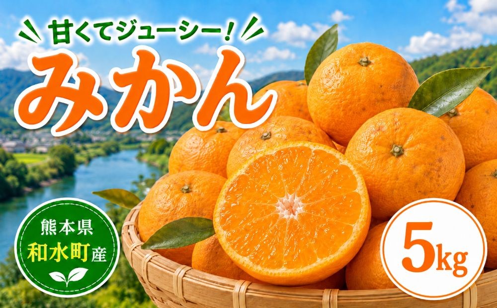 
                  熊本県 和水町産 大小混合 みかん 約5kg | 熊本県 熊本 くまもと 和水町 なごみまち なごみ みかん ミカン 蜜柑 柑橘 柑橘類 温州 果物 大小混合
                