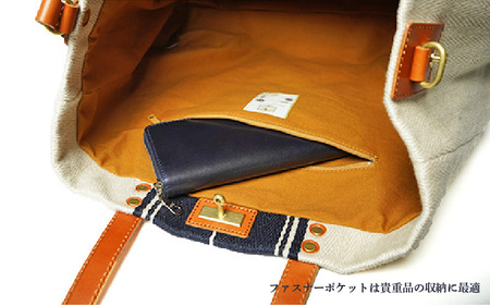 【BAGGYPORT】バギーポート・20オンスヘリンボーン帆布ビッグトート - 爽やかさが際立つ。オトナのための特別なトートバッグ