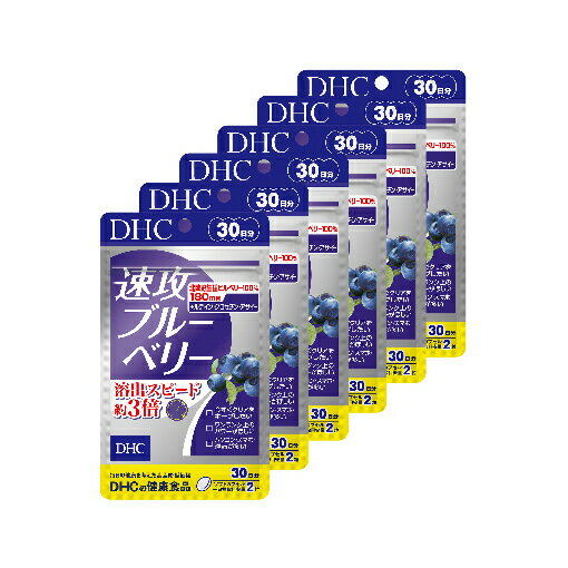 【ふるさと納税】サプリ DHC 速攻 ブルーベリー 30日分×6個 セット サプリメント ビルベリー アントシアニン 健康 美容 加工食品 健康食品 静岡 静岡県 袋井 袋井市