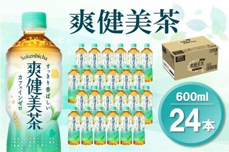 爽健美茶 600mlPET×24本(1ケース)【コカコーラ カフェインゼロ 香ばしい おいしい ブレンド茶 お茶 国産 ハトムギ 玄米 大麦 ドクダミ植物素材 飲料 飲みきり ペットボトル 備蓄 防災 熱中症】K090122