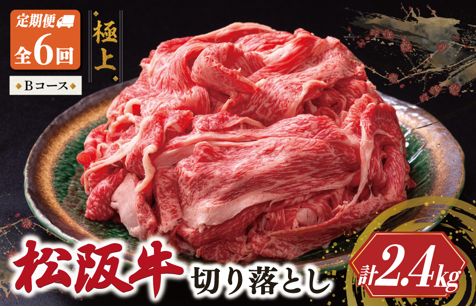 松阪牛 切り落とし 400g【定期便6回】 Bコース（2月、4月、6月、8月、10月、12月配送） 牛肉 高級 ギフト 松坂牛 和牛 US65
