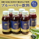 【ふるさと納税】果汁35％ブルーベリー飲料6本セット（180ml×6） 国産 茨城県産 ブルーベリー 特別栽培 ブルーベリージュース ジュース ギフト 朝どれ 朝採り フルーツ ドリンク 栄養 健康 美容 贈り物 お見舞い 詰め合わせ 9-N