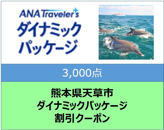 熊本県天草市ANAトラベラーズダイナミックパッケージクーポン3,000点分