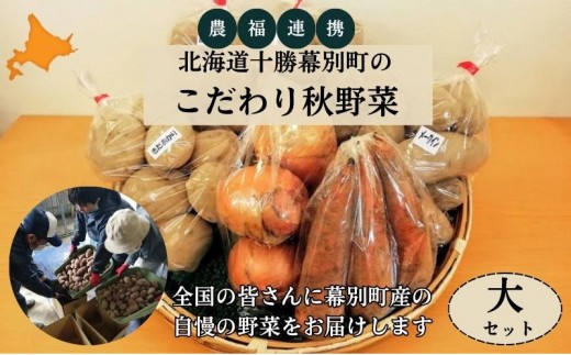 
                  【農福連携】北海道十勝幕別町のこだわり秋野菜　大セット [№5749-1325]
                