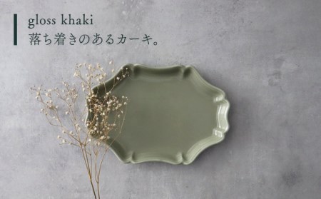 【美濃焼】CA-Nya-カーニャ- プレート グロス 3色 カーキ・ピンク・ホワイト【山忠安藤陶器】食器 楕円皿  [TCP009]