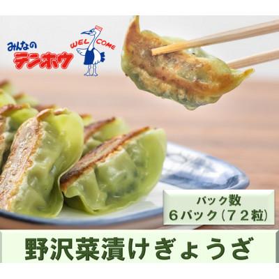 ふるさと納税 諏訪市 野沢菜漬けぎょうざ12粒入り6パック[冷凍]