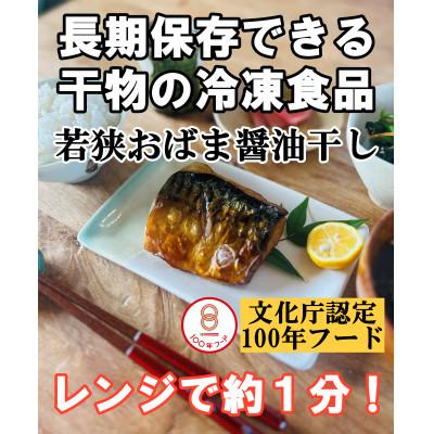 ふるさと納税 小浜市 若狭おばま醤油干し:干物の冷凍食品(焼き済み)さば6個セット