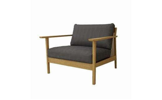 【開梱設置】高野木工 CEBU セブ ソファ 1人掛け ホワイトオーク 生地：CHART7マットブラック【10年保証】