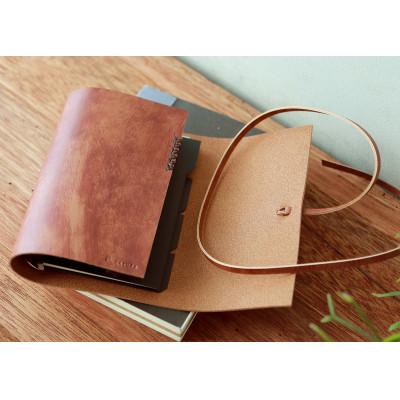 ふるさと納税 高槻市 【KAKURA】紐巻きmini6穴システム手帳 アンティークブラウン |  | 02