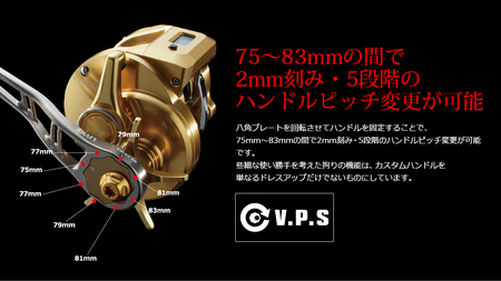 LIVRE リブレ BJ 75-83PT（M8ダイワ／シマノ300番〜 右）（ガンメタ×レッド） F25N-759[AMBB159-5]