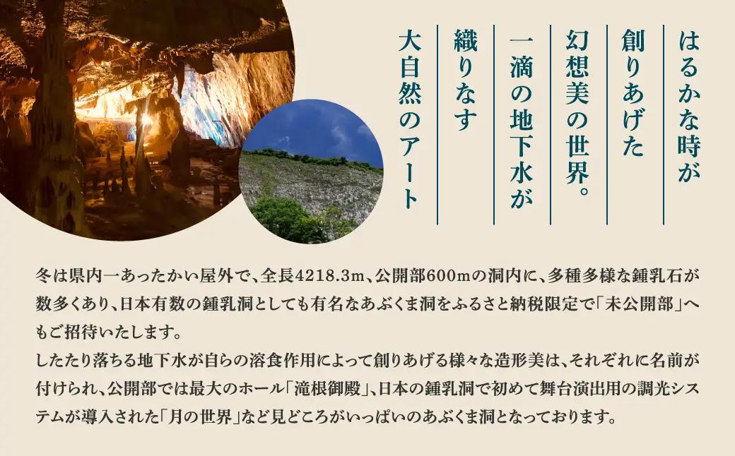あぶくま洞 探検コース付き入洞引換券 （大人1名様分） 体験 鍾乳洞 洞窟 冒険 福島県 