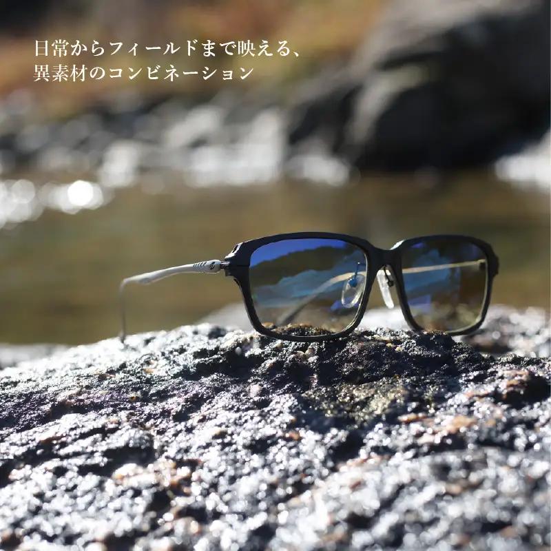 Zeque（ゼクー）偏光サングラス JAKE（ジェイク）F-2205 グロスブラック&ガンメタル / イーズグリーン - スポーツから日常まで、スタイリッシュに目を守る。