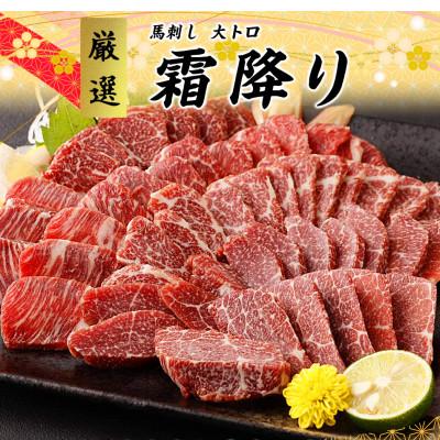 ふるさと納税 南阿蘇村 【カナダ産国内肥育】熊本直送　馬刺し　ブロック肉　大トロ500g(南阿蘇村)