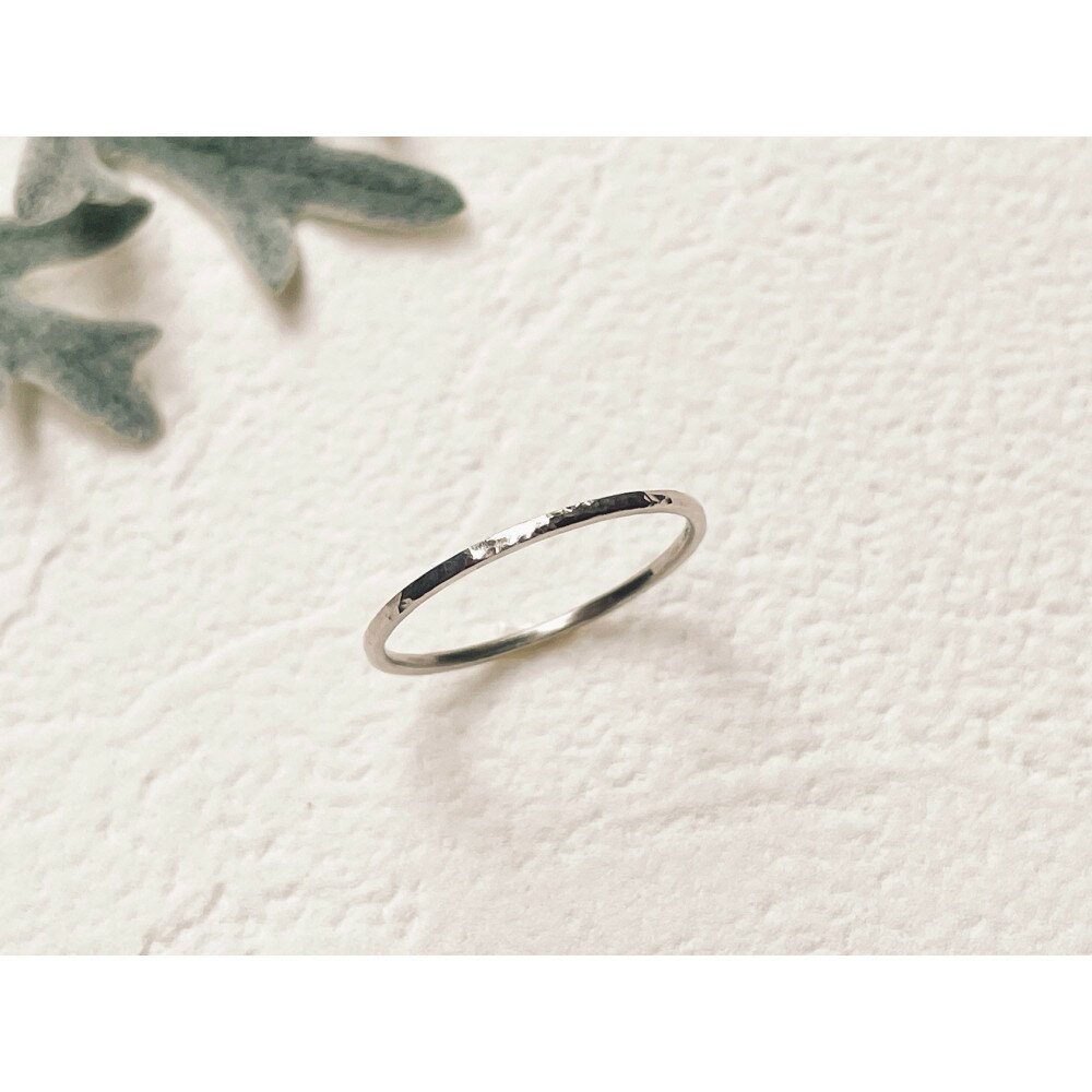 【ふるさと納税】プラチナ 丸つち目 細リング（ハンドメイド）【サイズ：7号～16号】 | アクセ ファッション 人気 おすすめ 送料無料