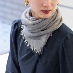 カシミヤストール(公式WEBショップ・ふるさと納税限定商品) 小判サイズ ミディアムグレー [4018]