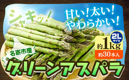 【2027年出荷】 アスパラガス 約 1kg 2Lサイズ (約30本) なよろ観光まちづくり協会アスパラガス