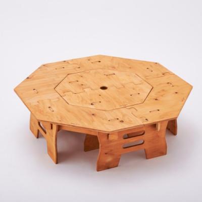 ふるさと納税 太子町 THE BARA +BARA Octagonテーブルセット カラー:メープル