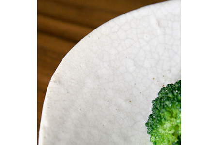 オーバル皿　白釉（直径25cm）１枚／工房cielo