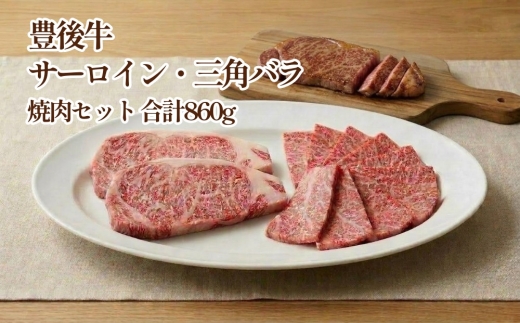 
豊後牛 サーロイン・三角バラ 焼肉 セット 860g 牛肉 大分県

