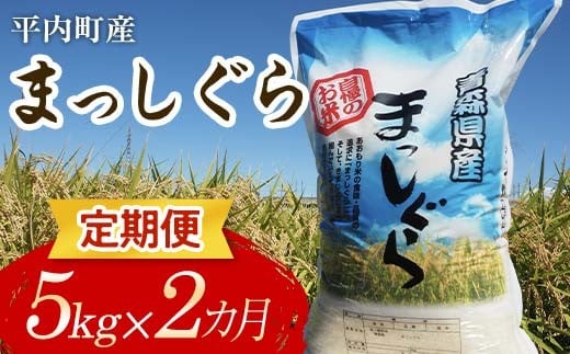 
            ＜定期便＞ 100年続く米農家 まっしぐら 5kg×2ヶ月連続（令和7年産） 【マルサンファーム】 白米 精米 米 お米 おこめ コメ 東北 青森県 平内町 F21J-120
          