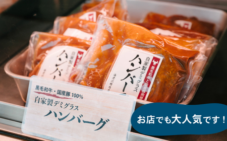 【3か月連続お届け】ハンバーグ 6個セット 約1.2kg (約200g × 6個） デミグラスハンバーグ 【海老沢精肉店】【 はんばーぐ ハンバーグセット ハンバーグ人気 ハンバーグ茨城 ハンバーグ下
