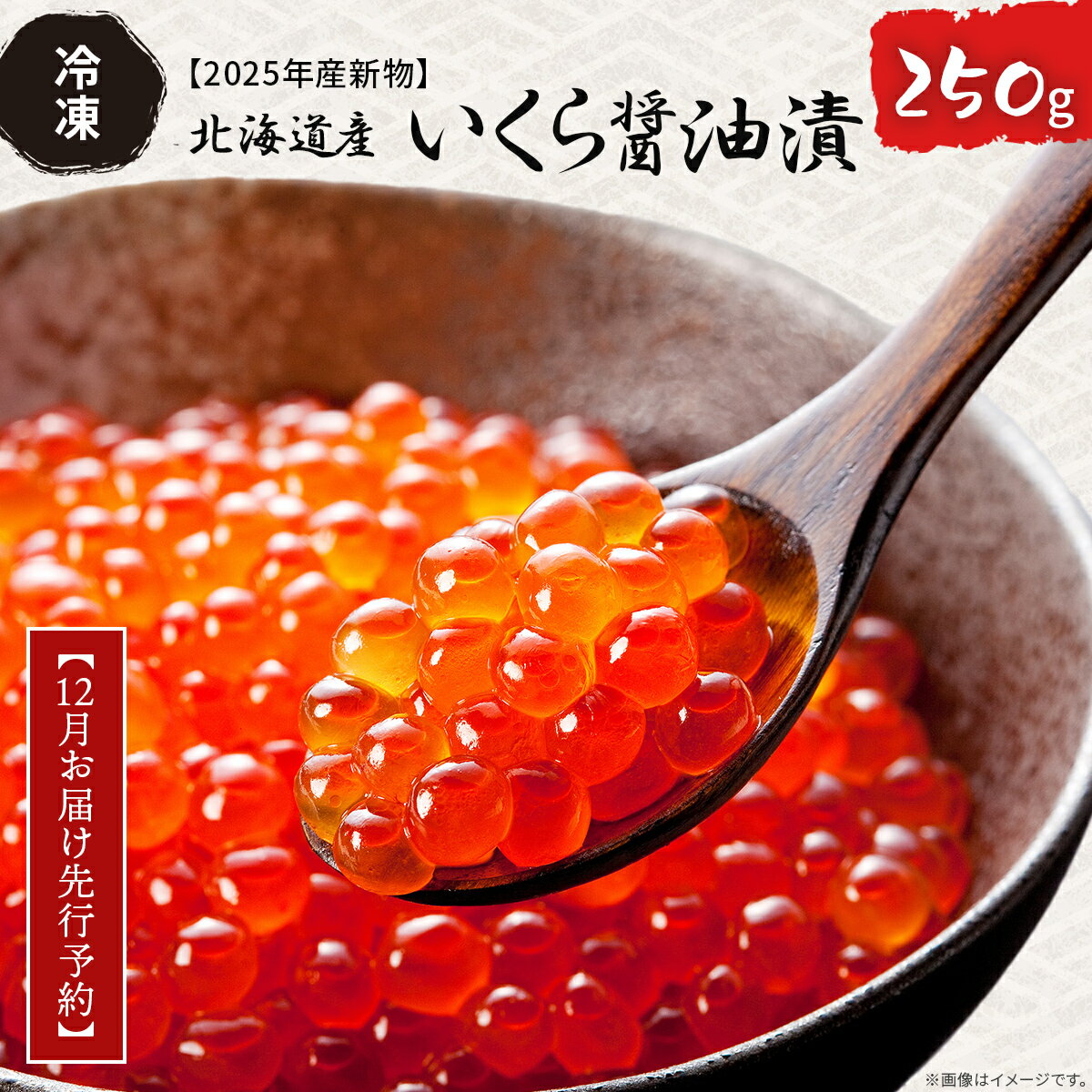 【ふるさと納税】【12月お届け先行予約】【2025年産新物】北海道産 いくら醤油漬（冷凍）250g【 ふるさと納税 人気 おすすめ ランキング いくら イクラ いくら醤油 イクラ醤油 冷凍 贈答 贈り物 ギフト お祝い 鮭 さけ サケ 北海道産 オホーツク 北海道 網走市 】 ABAB006