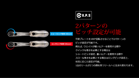 LIVRE リブレ LB 90-95(M8ダイワ／シマノ300番 右)（ガンメタ×ブラック） F25N-514[AMBB171-1]