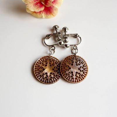 ふるさと納税 大和高田市 茶蝶貝「ベツレヘムパール風」イヤリング