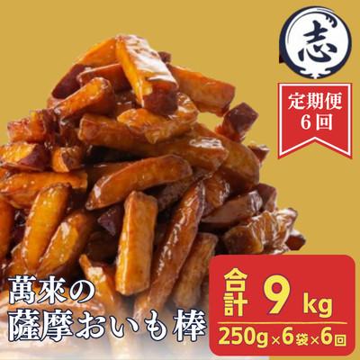 ふるさと納税 志布志市 【毎月定期便】外はカリッと、中はホクホク♪薩摩おいも棒セット 250g×6袋×全6回