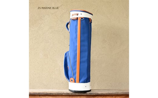 木の庄帆布 ゴルフバッグ ピアノ線 キャディバッグ(マリンブルー)/ KinoshoTRANSIT キャディーバッグ カートバッグ ゴルフ用品 軽量 帆布製 メンズ レディース ブルー 青色【2024年モデル】