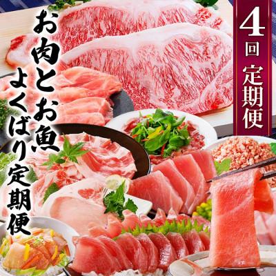 ふるさと納税 枕崎市 定期便4回配送　お肉とお魚のよくばり定期便　EE0-0001