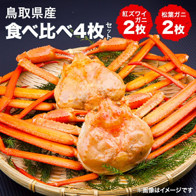 【ふるさと納税】鳥取県産松葉ガニと紅ズワイガニの食べ比べセット※着日指定不可※離島への配送不可※2026年2月上旬～3月下旬頃に順次発送予定 | 蟹 かに 松葉ガニ 松葉蟹 紅ズワイガニ ボイル タグ付き 鳥取県産 北栄町 おすすめ 人気