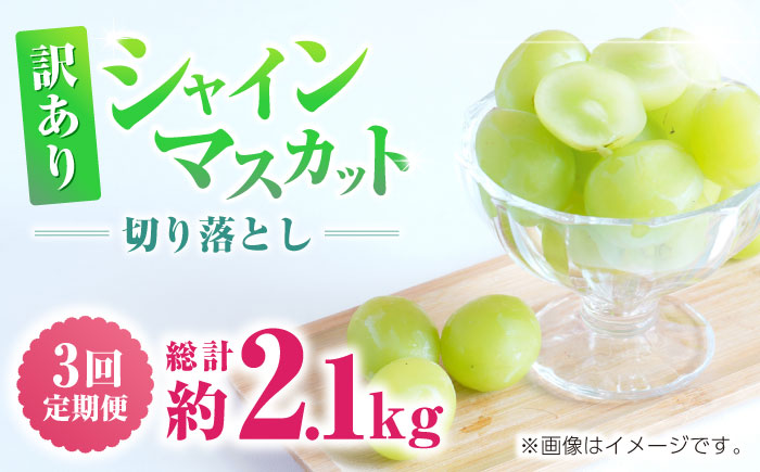 【先行予約】　【3回定期便】　訳あり シャインマスカット 切り落とし 約700g  【合同会社 社方園】 [ZBZ046]
