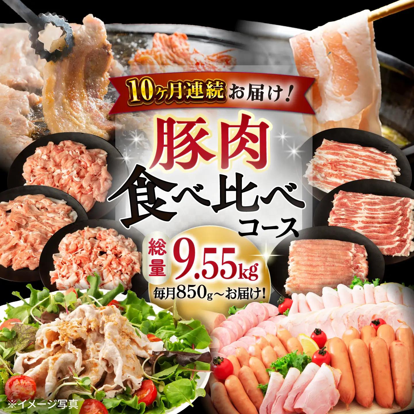 豚肉定期便 長崎県産豚肉 10回 9.55kg [ACAA088]