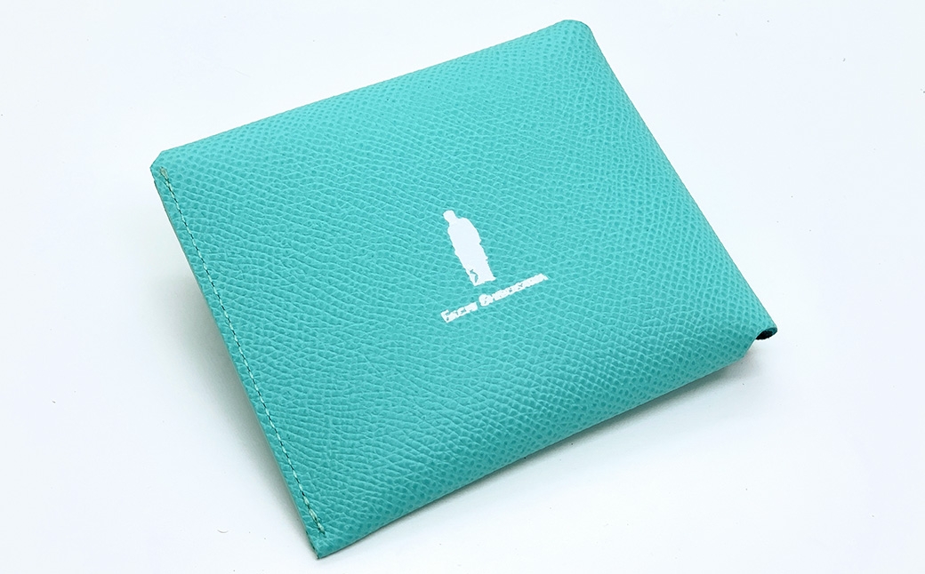 渋沢栄一翁 コンパクト財布 （ Tブルー ） コンパクト フランス革 財布 小物 牛革 革 革製品 収納 収納品