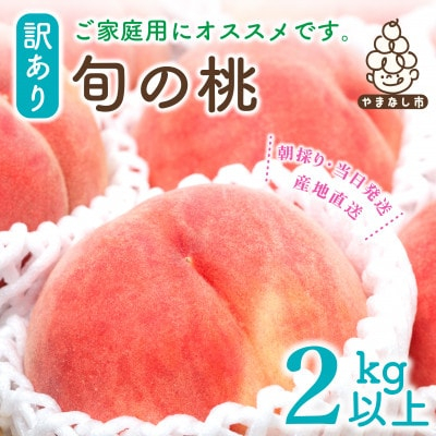 
            2025年先行受付＜訳あり＞桃 2kg 以上 (5～8玉) フルーツ王国・山梨県から産地直送【1137263】
          