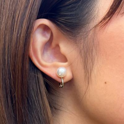 ふるさと納税 天草市 天草産 9mm - 9.5mm あこや真珠 イヤリング【K14WG※直結タイプ】_S101-304 |  | 02